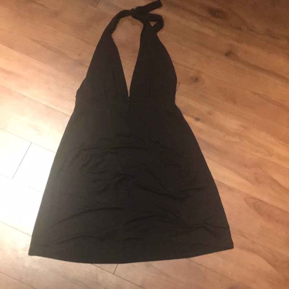Lucy love medium black halter mini dress